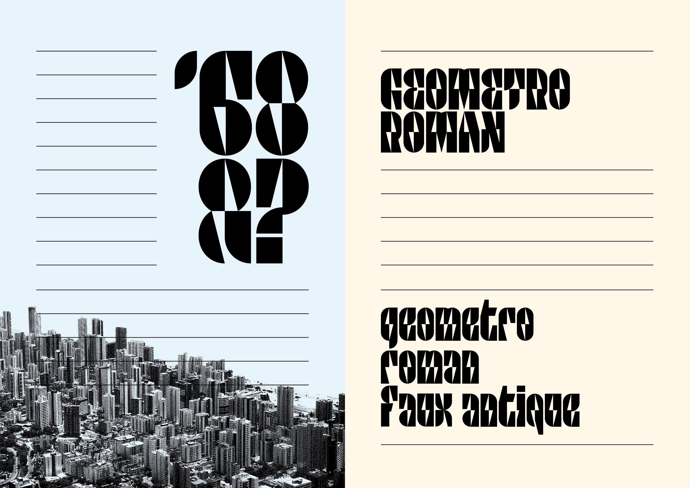 GeoMetro display typeface in development, to be released in 2023