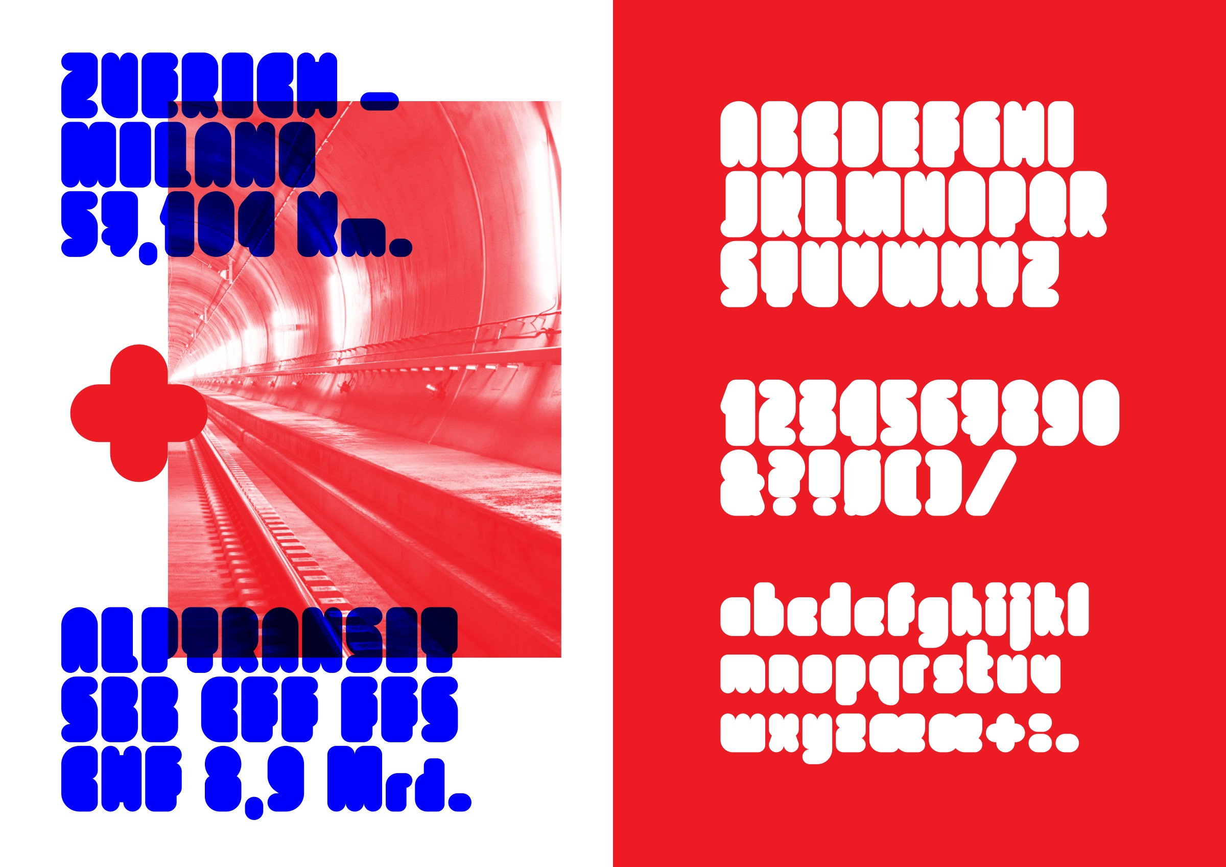 Display typeface inspired by the U/n shape of the classic 'Tunnel' logotype. First started in May 2007, finalised March 2020,  to be released in 2023